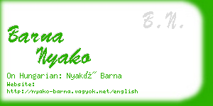 barna nyako business card